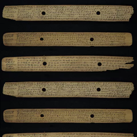Tiled images of palm leaf manuscripts